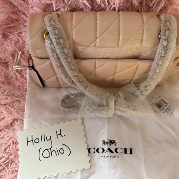 🩷 Brand New with Tags: Coach Tabby Bag with Pillow Quilting in Blush! Sold out! - Picture 6 of 14